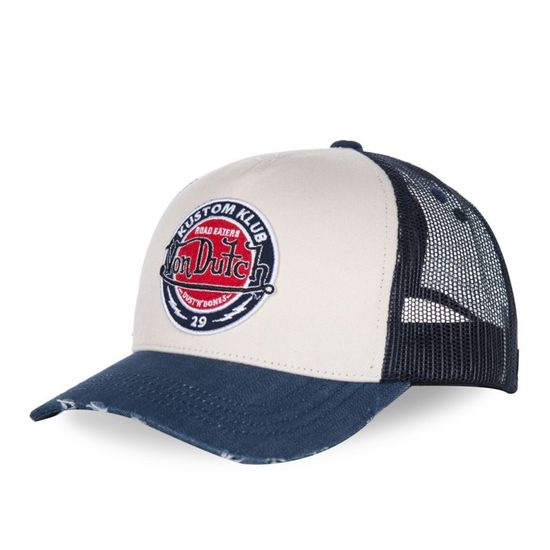 Casquette Trucker Von Dutch CAFE - Ajustable Gris/noir - Unisexe Homme/femme - Style Rétro Tendance