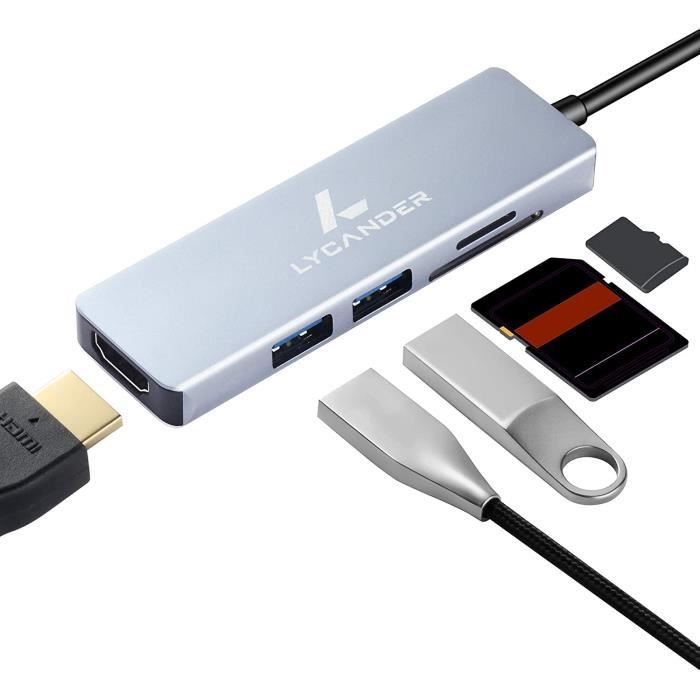 Hub USB 3.0 Portable - 3 Ports + Lecteur De Cartes SD/MicroSD, Couleur Noir, Marque GPD