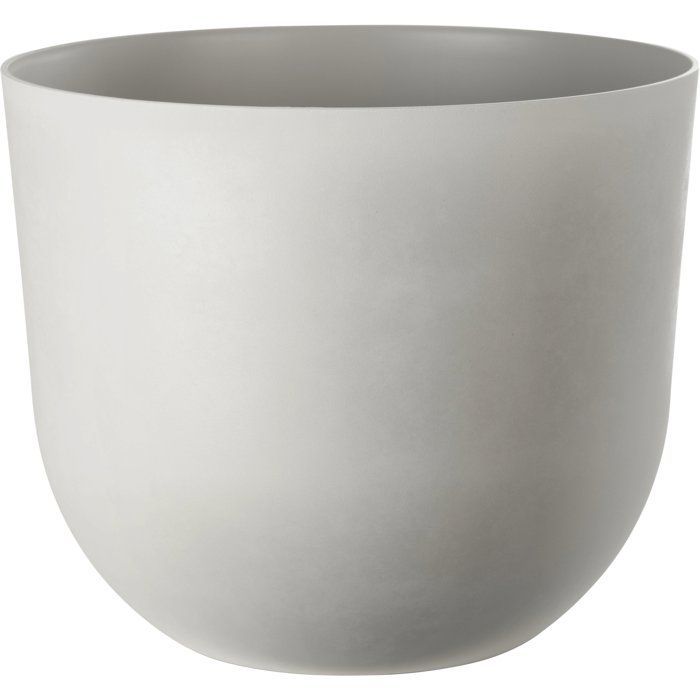 Pot de fleurs rond GARDEN ID Swing Round Ø 30 13 H 25 cm Pierre