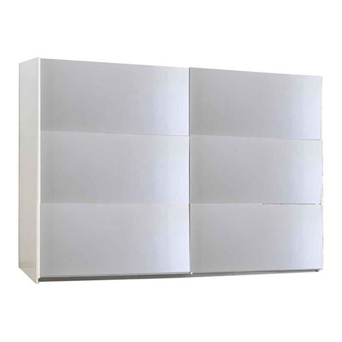 SIROLO LAQUE BLANC ARMOIRE 260 MODERNE : L'Armoire 2 Portes Miroirs Coulissantes