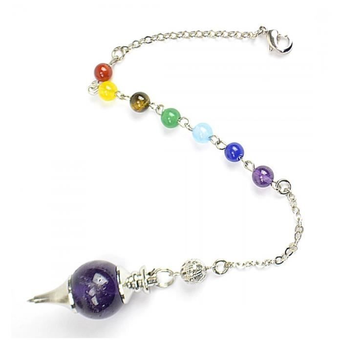 Pendule séphoroton en Améthyste. Violet