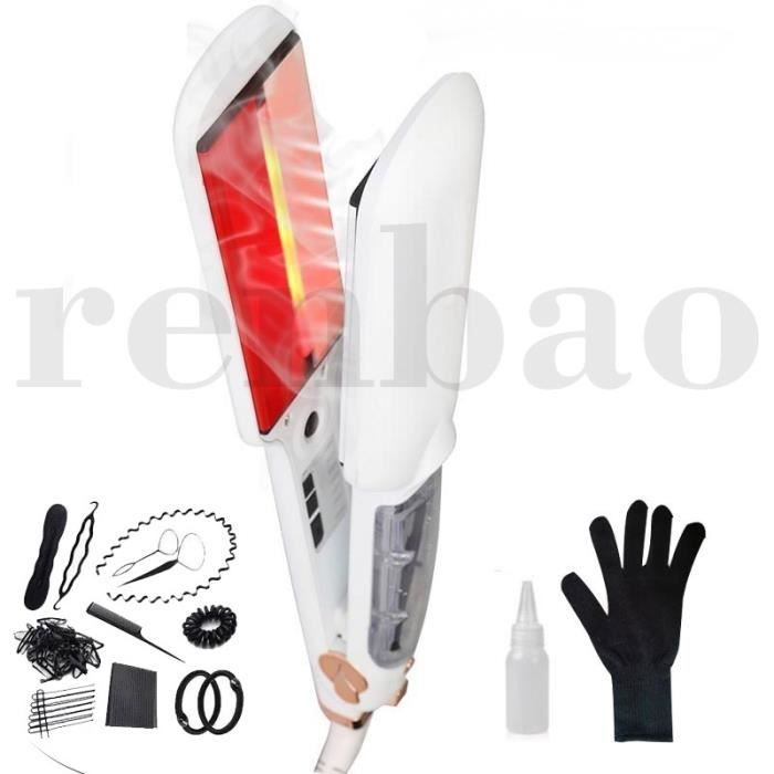 Professionnel Fer à Lisser Fer à Lisser Fer Plat Céramique Vapeur Led Chapinha Styling Outil+cadeau gratuit