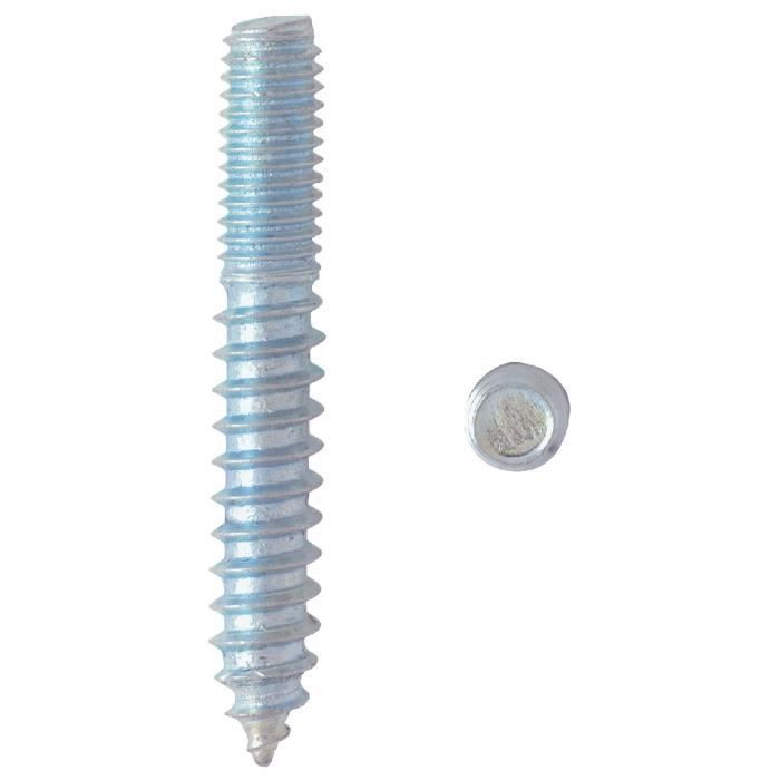 Vis double filet bois/métal acier zingué Fix'Pro L