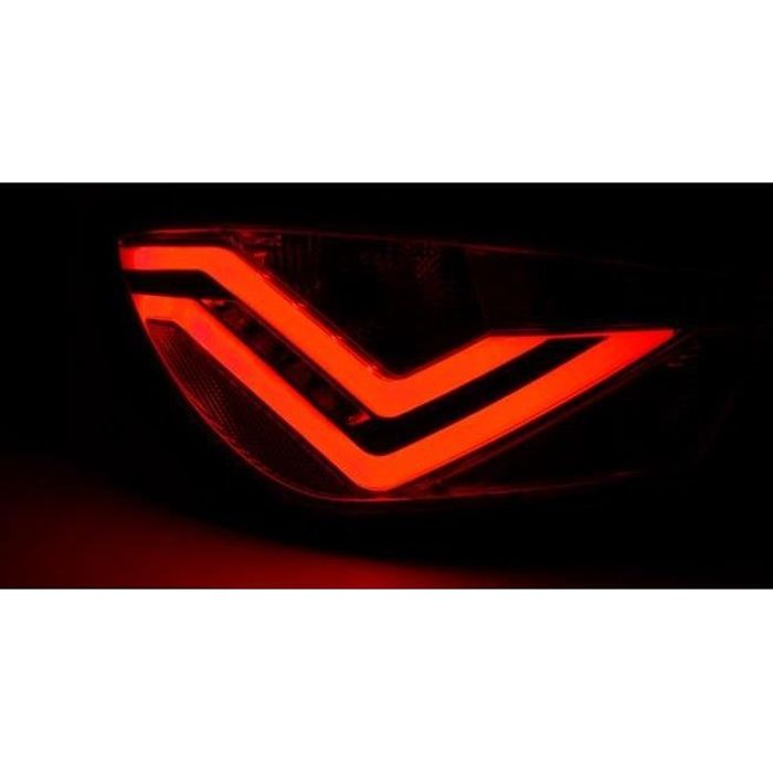 Paire de feux arriere Seat Ibiza 6J 08-12 led Bar rouge fume
