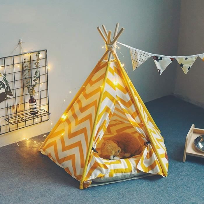 Niche Extérieure Pet Tipi Tente for chiens, moderne Pet Tipi Tente maison avec étage, Puppy lits for les petits chiens, 103939