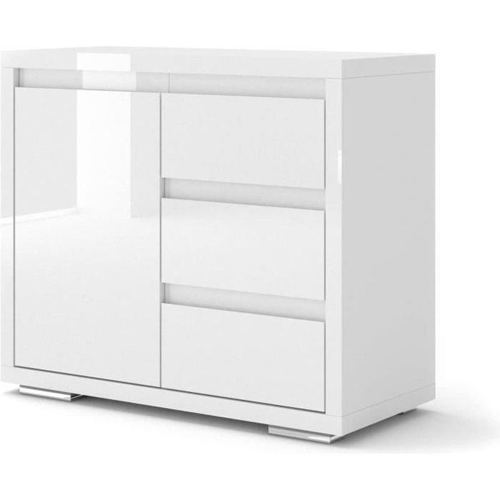 Nordic Bianco Commode Blanc laqué brillant