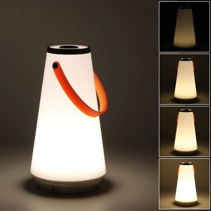 Lampe de table de nuit sans fil LED à la maison USB Interrupteur tactile rechargeable Commutateur de lumière pour camping extérieur