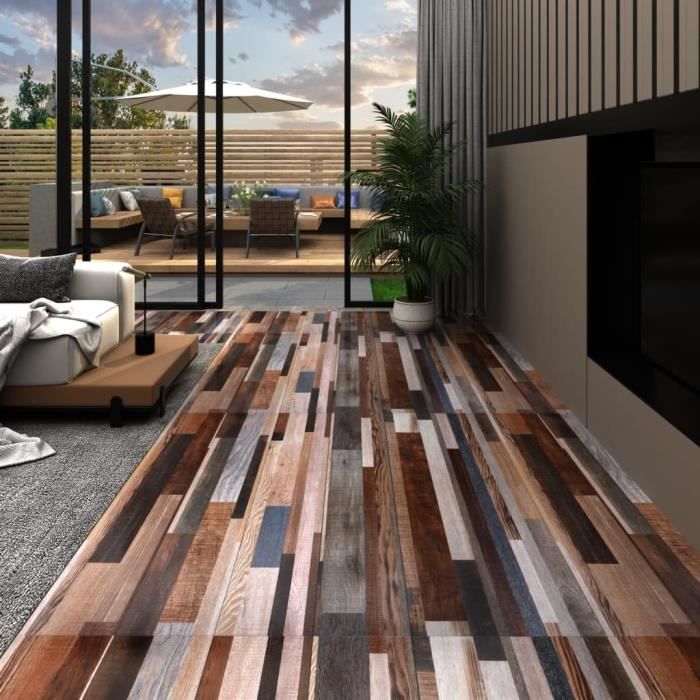 -FLASH-5810Nouveau Planches de plancher Décor - Panneaux de terrasse Lames de terrasse Dalles REVETEMENT EN PLANCHE PVC 5,02 m² 2 mm