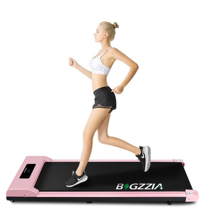 YEEZEE Tapis de course Fitness, Avec écran LED, Electrique Vitesse de 10 km-h, Moteur 1.5 CV, Rose