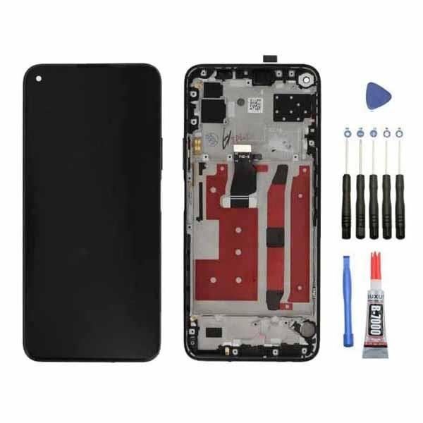ECRAN + FRAME pour P40 LITE 5G NOIR