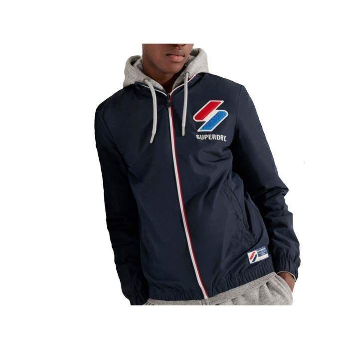 Sweat Superdry Track Cagoule Bleu