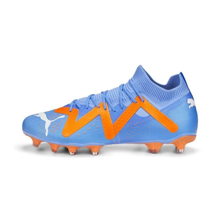 Chaussures de football de football Puma Future Match FG/AG - Supercharge - blue glimmer/white/ultra orange - 44,5
