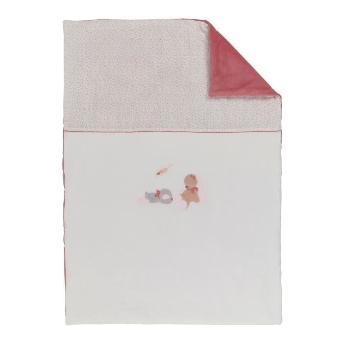 NATTOU Plaid Sasha & Pauline - 100 x 135 cm - 100% polyester - Rose