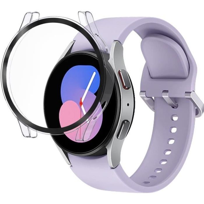 Coque compatible Samsung Galaxy Watch 5 40mm - Protection rigide étui transparent écran verre trempé Phonillico®