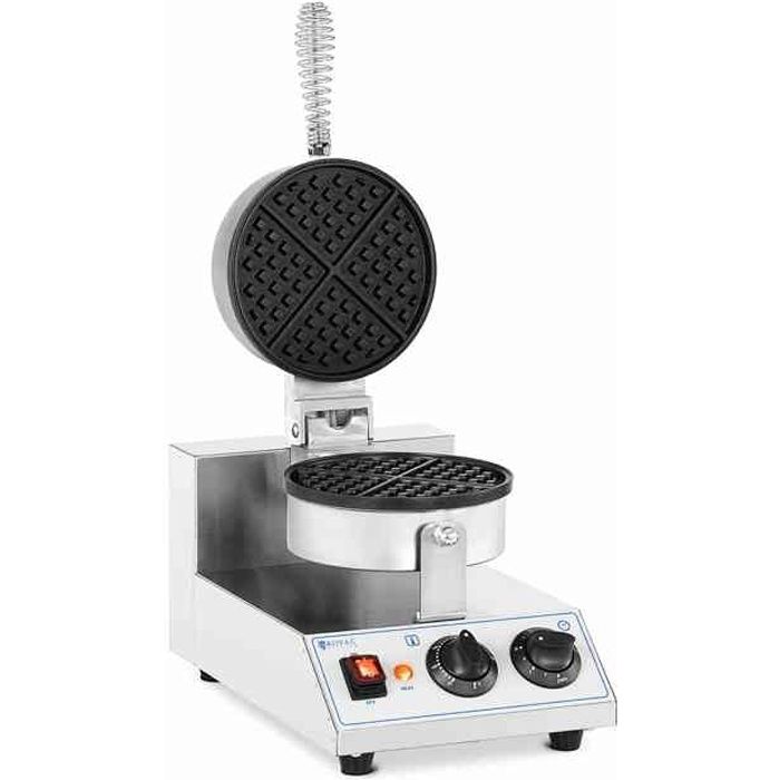 Gaufrier Électrique Professionnel Rond Appareil à Gaufres Plaques En Fer 1300w