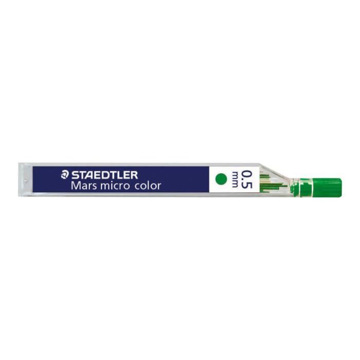 STAEDTLER Mars micro color Mine de crayon pour film à dessin, papier-calque vert 0.5 mm pack de 12 pour P-N: 775 03, 775 07,…