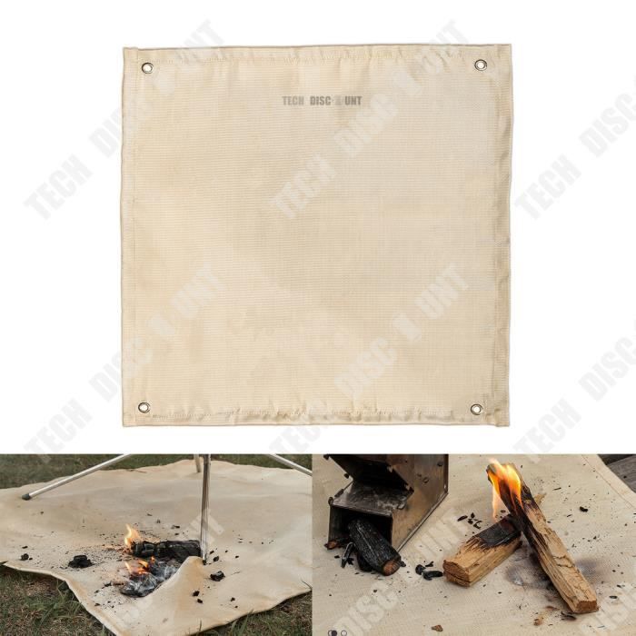 TD® Camping en plein air tissu ignifuge ignifuge haute température coussin d'isolation thermique couverture anti-feu en fibre de ver