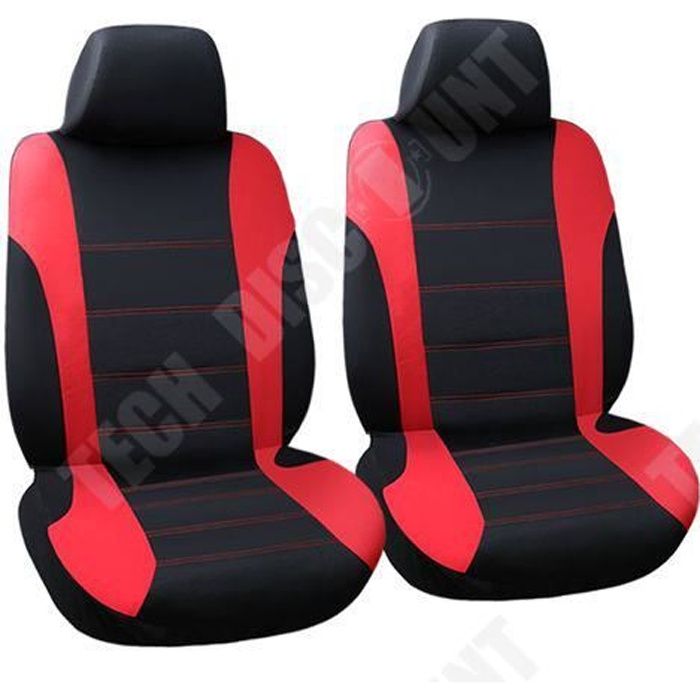 TD® Housse de Siège de Voiture Accessoires de voiture Intérieur Housse de voiture de style universel - Rouge-Noir