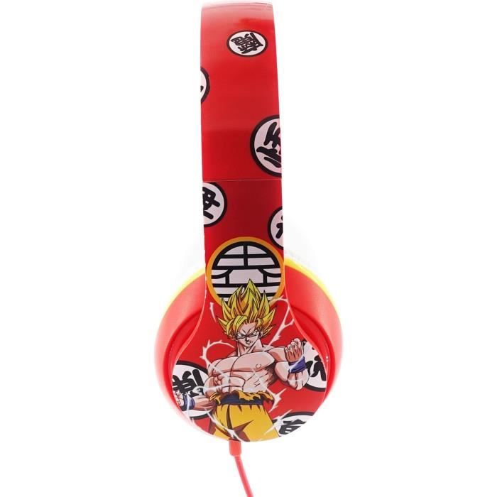 DRAGON BALL Z Casque audio enfant Goku et Vegeta Kio - Rouge