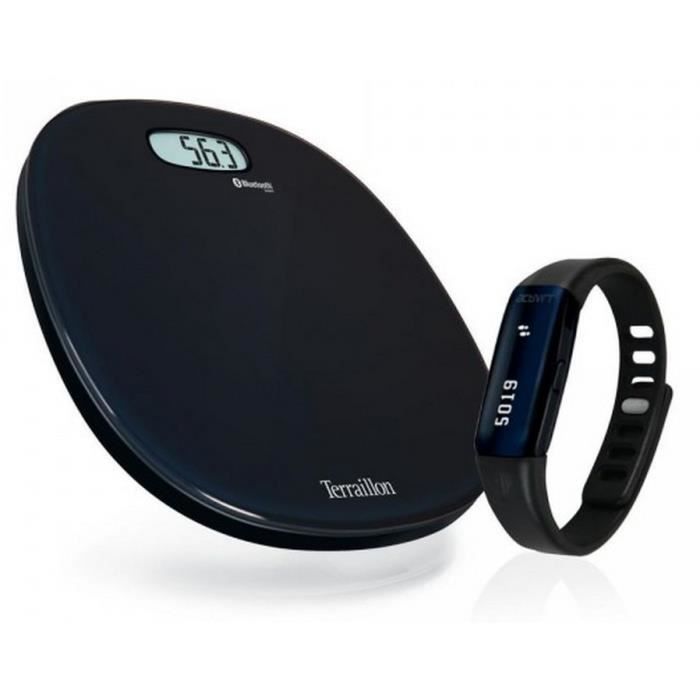 Terraillon - pèse-personne électronique connecté 160kg 100g + bracelet - 13847