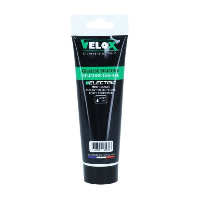 Graisse vélo silicone pour vae - isolant dielectrique en tube - insoluble dans l'eau Velox - noir - 100 ml