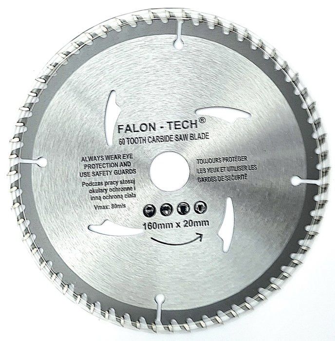 Lame Scie Circulaire 185mm Falon Tech - 60 Dents Carbure Tungstène - Pour Bois