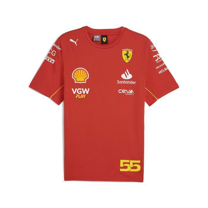T-shirt Officiel Scuderia Ferrari Taille S - Rouge, Manches Courtes, Occasion Très Bon état