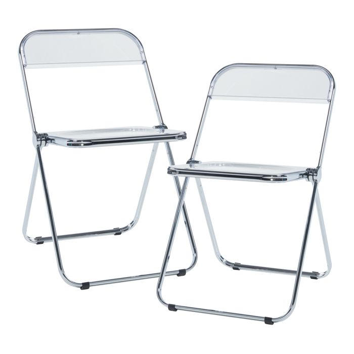Lot de 2 chaises pliantes Pornainen 74 x 46 x 47 cm transparent Lot de 2 chaises pliantes Pornainen 74 x 46 x 47 cm transparent