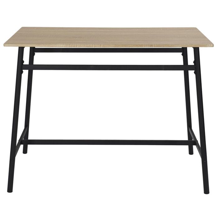 Table Mange Debout - Home Deco Factory - Loka - Robuste - Design - Marron Et Noir