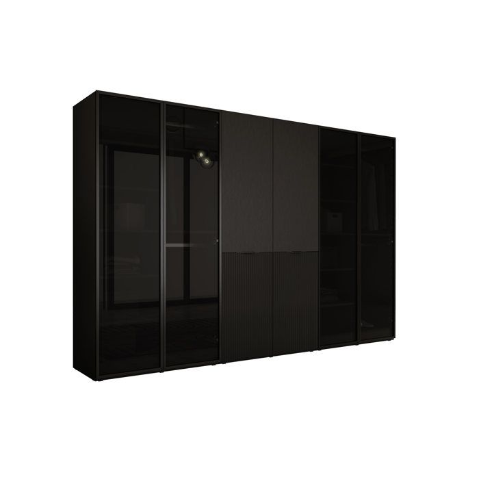 Armoire : Verre Antisol / Graphite Noir 300 x 200 x 51 cm