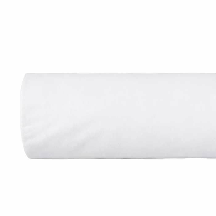 Taie de traversin 57 fils en molleton flanelle TOUDOUX Blanc 140 cm