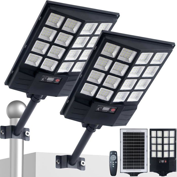 Lampe de rue led 100w ip66 13500lm dimmable photocellule aluminium