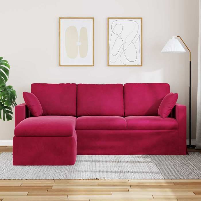 Canapé ergonomique - RUIOG - Sofa de repos pour Adulte/enfant - Bordeaux 198x134x80cm Velours C68732137767392