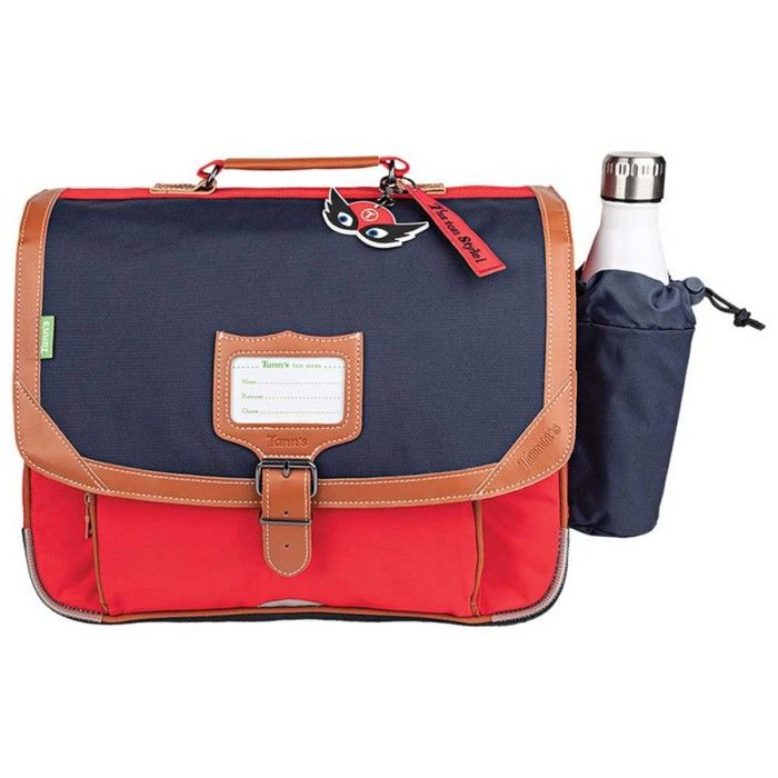 Cartable - TANNS - Arthur - 38x31x15 cm - Matière recyclée - Poche à gourde amovible Cartable - TANNS - Arthur - 38x31x15 cm - Matière recyclée - Poche à gourde amovible