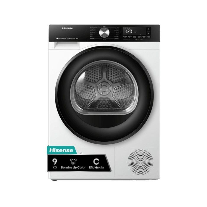Sèche linge à condensation Hisense DH3S902BWCC 9 kg Classe C pompe à chaleur WiFi
