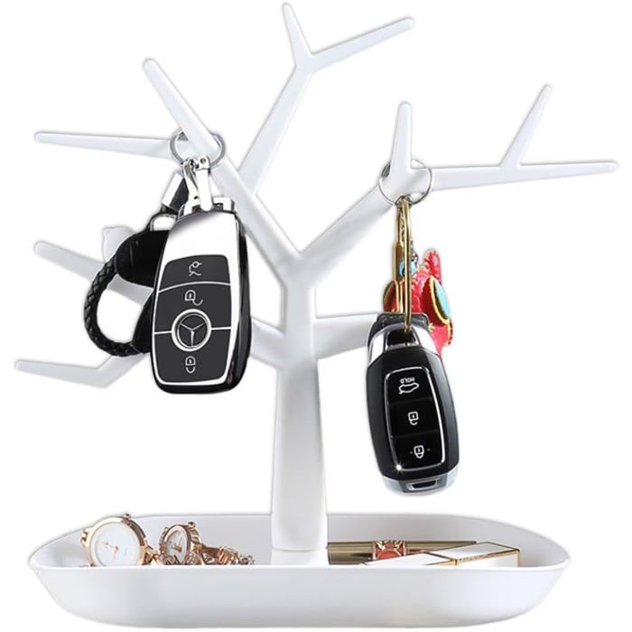 Porte-Clés De Type Arbre-Pour Table DEntrée-Porte-Clés De Bureau-Porte-Ustensiles De Bijoux-Étagère À Clés Avec Étagère-Por[AT74]