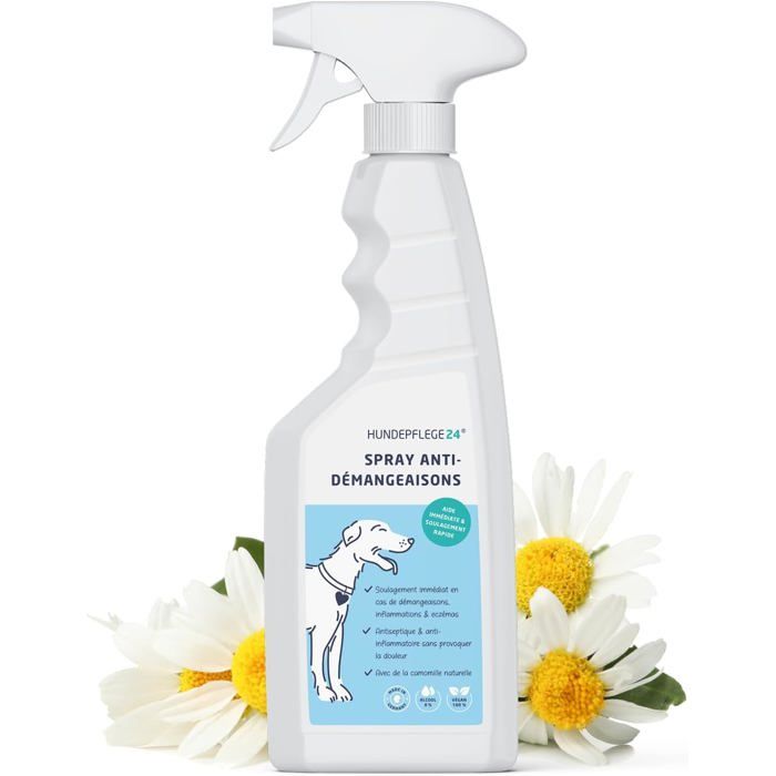 Spray Anti demangeaison Chien 500ml-Aide durgence immédiate & apaisement Efficace Contre linflammationLes
