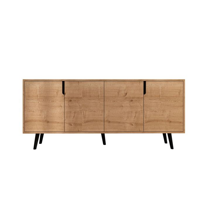 Buffet en bois Latina - 180 x 45 x 80 cm - Marron clair Buffet en bois Latina - 180 x 45 x 80 cm - Marron clair