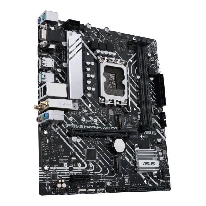 ASUS PRIME H610M-A WIFI D4 - Carte mère Micro ATX Socket 1700 Intel H610 Express - 2x DDR4 - M.2 PCIe 3.0 - USB 3.1 - PCI-Express 4.