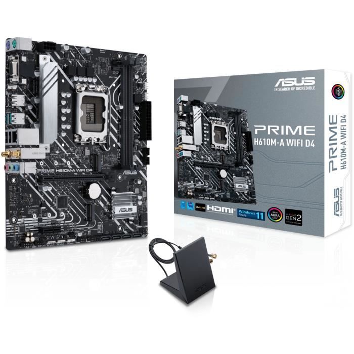 Carte mère - ASUS - PRIME H610M-A WIFI D4 - LGA 1700 - DDR4 - Micro ATX