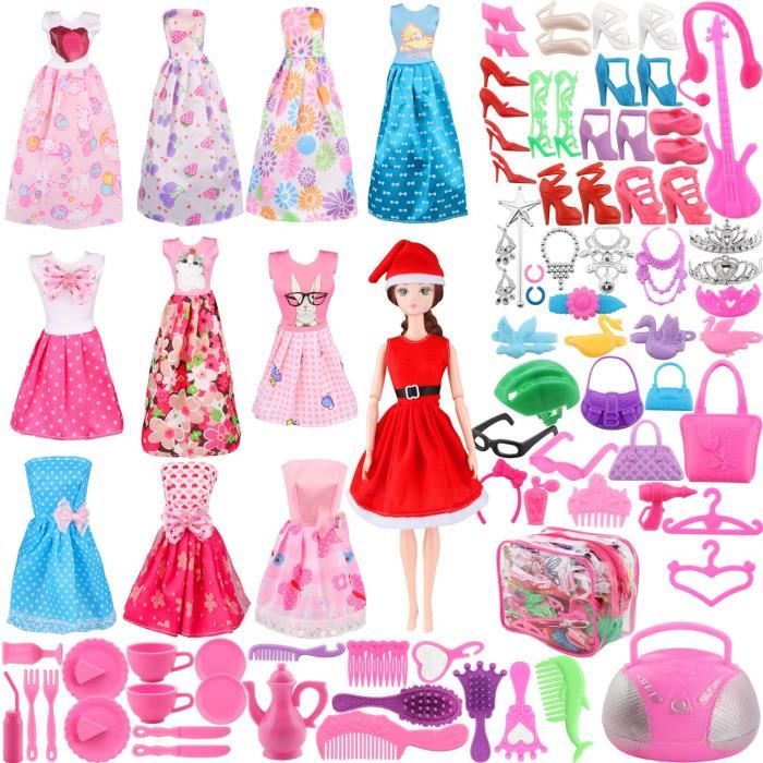 114PCS Lot Vêtements et Accessoires Compatibles Poupée Barbie pour poupée  de 30 cm Barbie Dress Up - Cdiscount Jeux - Jouets