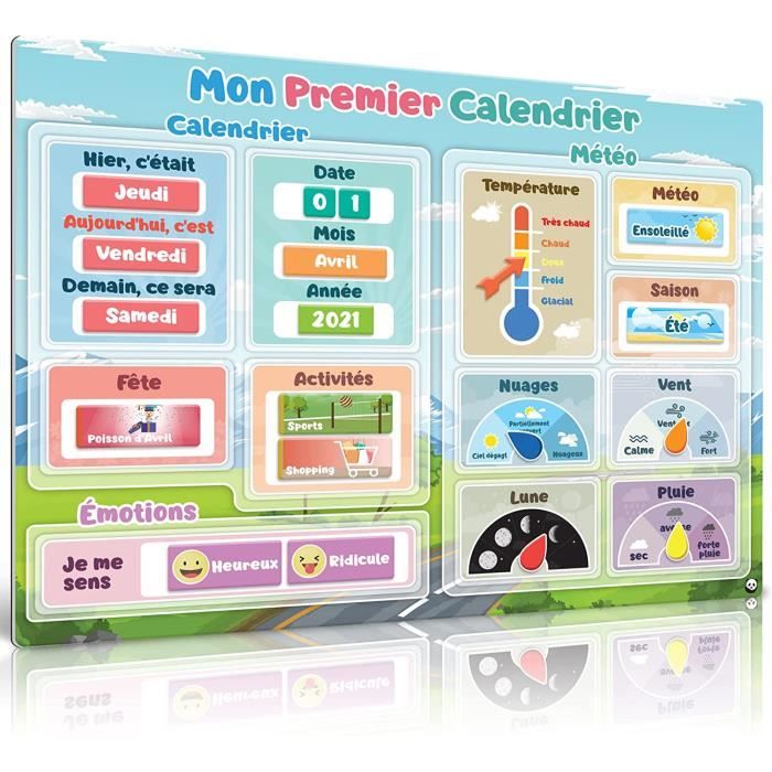 Calendrier De La Poste 2023 Meteo Mon Premier Calendrier - Calendrier Magnétique Pour Enfants - Jouet  Éducatif Pour Les Tout-Petits - Météo, Émotions, Jours De[A170] - Cdiscount  Beaux-Arts Et Loisirs Créatifs