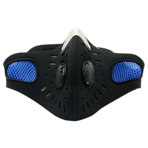 Masque Anti-Poussière Réutilisable de Sport-Masques de plein air chaud-Masque  anti pollution extérieure pour Vélo Moto Ski NOIR-Bleu - Cdiscount Sport