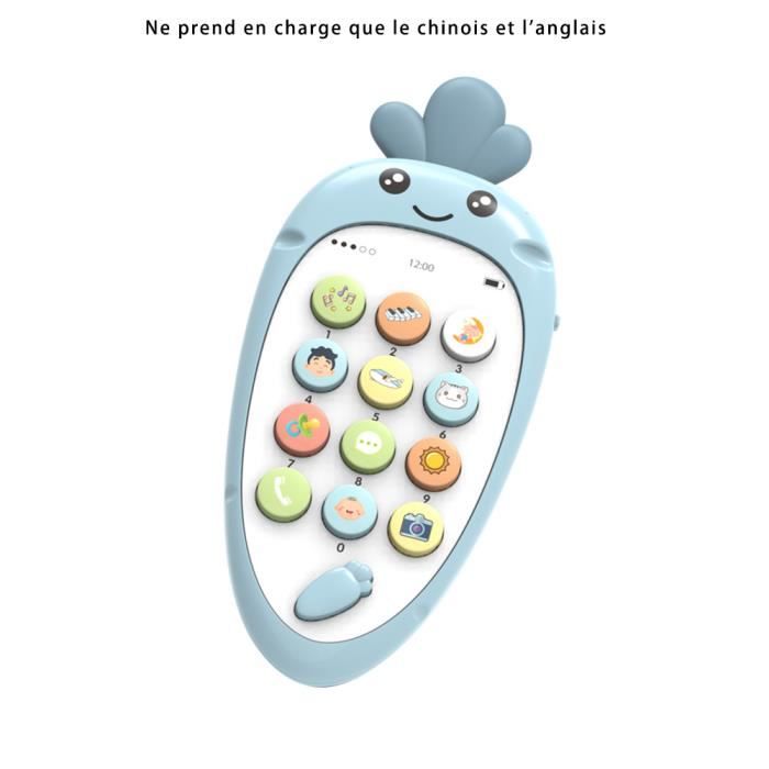 Telephone Mobile Jouet Bebe Avec Anglais Seulement Portable Smartphone Jouets Educatifs D Apprentissage Precoce Pour 8 Mois Et Plus Cdiscount Jeux Jouets