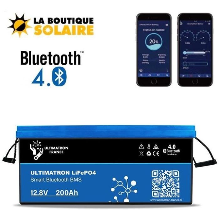Batterie Lithium Ultimatron Lifepo4 Smart bms 12.8v 200ah