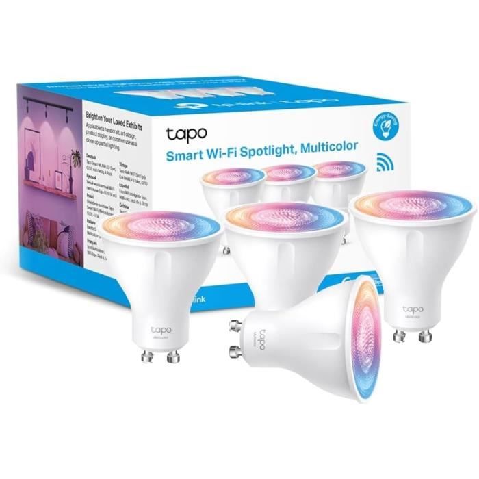 Tapo Ampoule Connectée WiFi, Ampoule LED G10 Multicolore Dimmable  2200K-6500K, 350 Lumens, 3.7W équivalent à 50W, compatible avec - Cdiscount  Maison