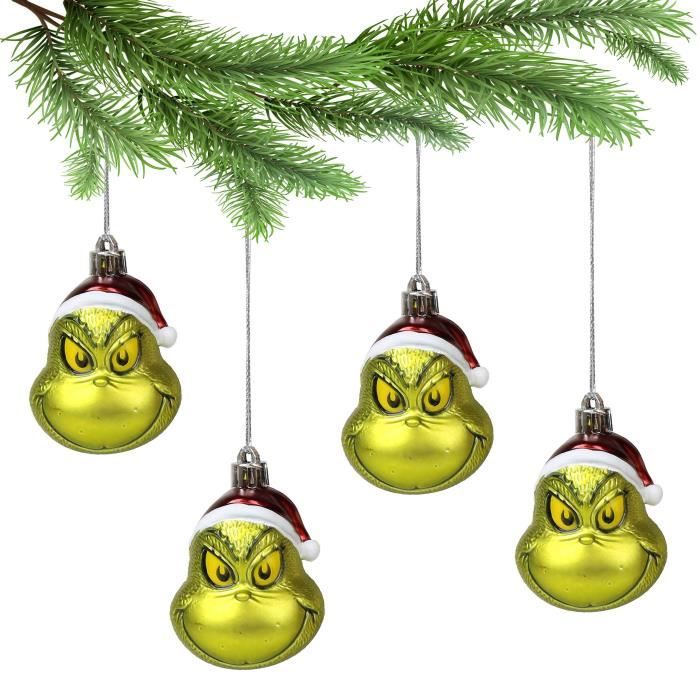 Lot De 4 Boules De Noël En Verre - Déco Pomme De Pin - Vintage - Occasion