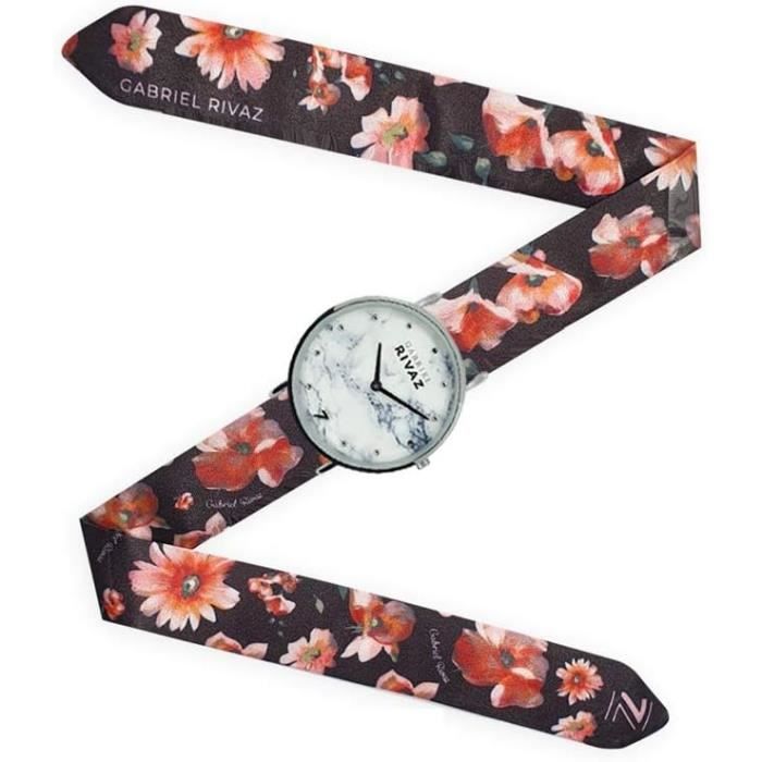 Montre Bracelet Foulard Sign e Bracelet En Soie Montre Fond
