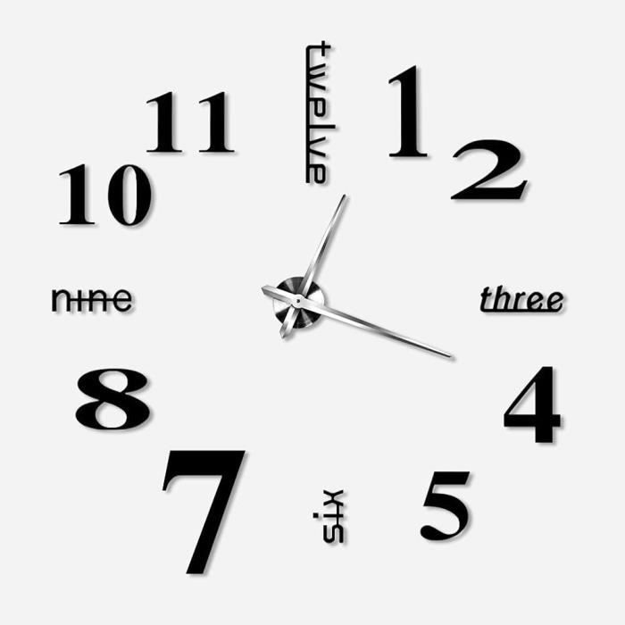 Horloge Murale Muette Pendule, Murale de Mode Moderne Horloge Murale