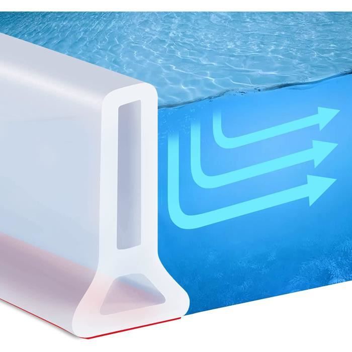 Bande De Rétention D'eau Silicone 30mm - Joint étanche Pour Douche Sans Receveur, 200cm Gris - 2